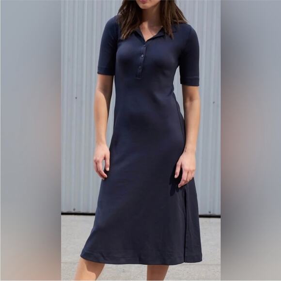 AYR The Scout Dress in Seashell Collared NEW Navy Preppy size XS - Picture 1 of 8